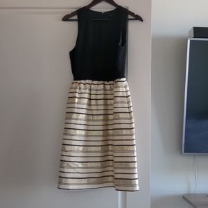 Size 6 J. Crew Gold striped dress